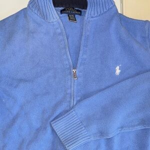 Polo by Ralph Lauren Women’s Light Blue Zip-Up Sweater